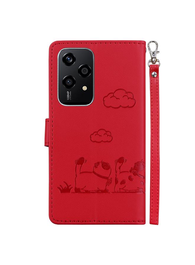 Zaboon Case For Honor 200 Lite Global Cute Cats RFID Leather Phone Case - Image 3