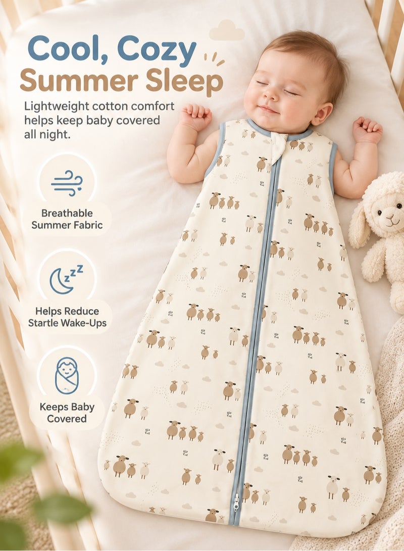 insular Baby Sleep Sack 100% Cotton Baby Sleeping Bag Sleeveless Unisex Baby Sleeping Sack Summer (L) - Image 5