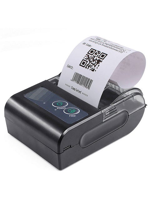 58mm Mini Portable Thermal Printer Wireless Lable Receipt Shipping Exrpress Printer USB BT Connection Support ESC/POS Command Compatible with Windows Android iOS for Supermarket Store Restaurant