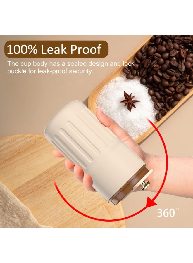 مج قهوة معزول بتفريغ الهواء من الفولاذ المقاوم للصدأ، كوب قهوة بغطاء للتنقل مع شاشة عرض درجة الحرارة LED، مج قهوة مانع للتسرب ويحافظ على البرودة والحرارة للقهوة والشاي والعصائر - متعدد الالوان - Image 4