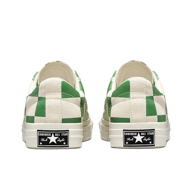 Converse Skateboard Shoes Unisex Low Top White/Green 172353C - Image 5