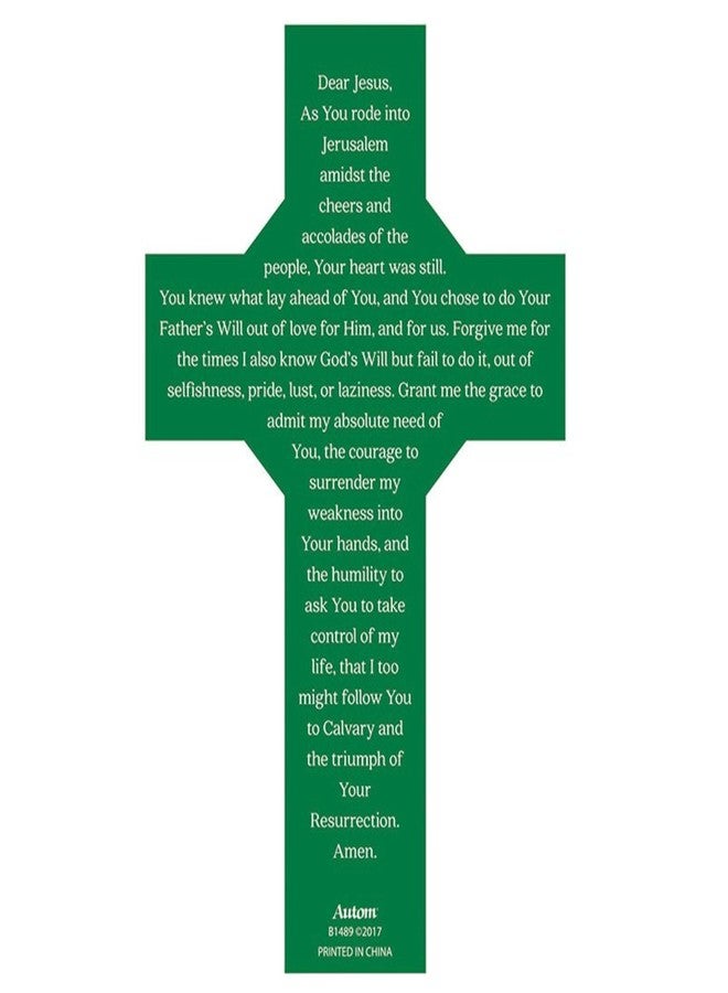 Needzo Bulk Lenten Season Palm Cross Bookmarks with Lent Prayer - Cardstock, 6" Height (Pack of 25) - Image 2