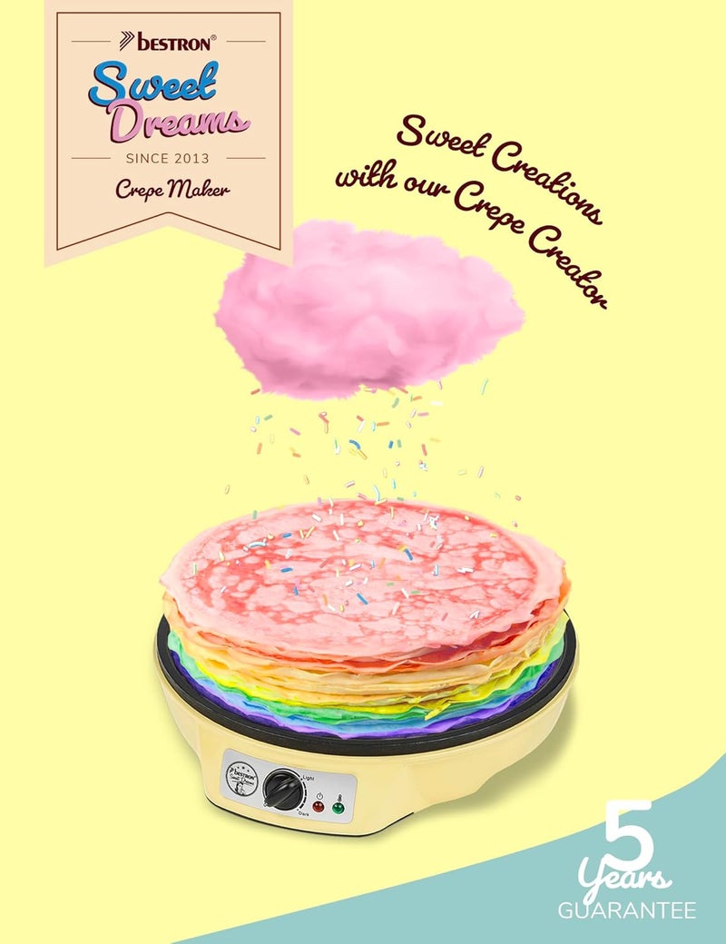 بيسترون باسترون ASW602BS آلة صنع الكريب، فولاذ سبائكي، أصفر - Image 2