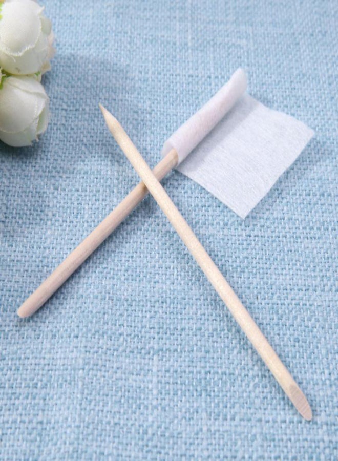 900pcs Nail Cotton Wipes UV Gel Nail Tips Polish Remover Cleaner Lint Paper Pad +100pcs Wood Sticks Cuticle Pusher Care Tools - Image 3