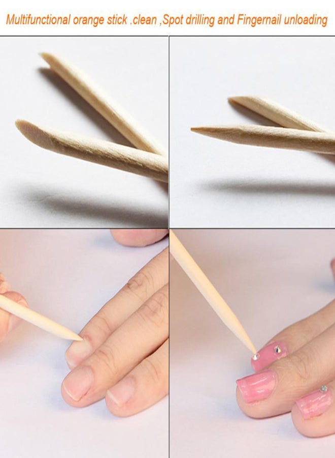 900pcs Nail Cotton Wipes UV Gel Nail Tips Polish Remover Cleaner Lint Paper Pad +100pcs Wood Sticks Cuticle Pusher Care Tools - Image 4