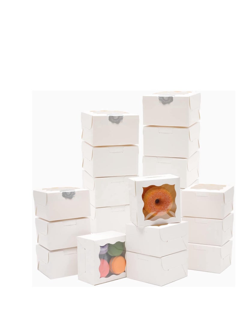 4x4x2.5 بوصة مربع الخبز الأبيض ، الشوكولاته ، الفراولة ، الوجبات الخفيفة ، ماكارون ، الخ ( 60 / 100 قطعة ) - Image 1