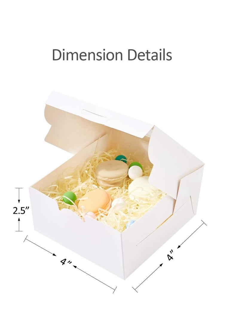 4x4x2.5 بوصة مربع الخبز الأبيض ، الشوكولاته ، الفراولة ، الوجبات الخفيفة ، ماكارون ، الخ ( 60 / 100 قطعة ) - Image 2