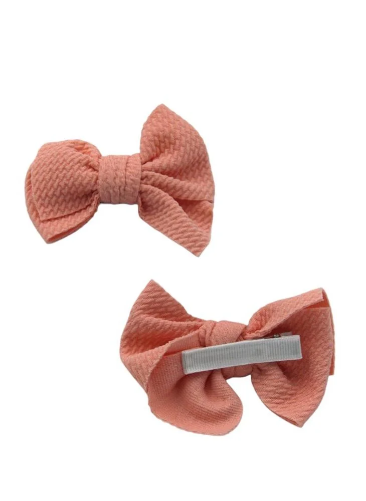 D'Daniela D' Daniela - Dana Glasses and Bow Barrette Clip Set For Babies and Girls - Peach