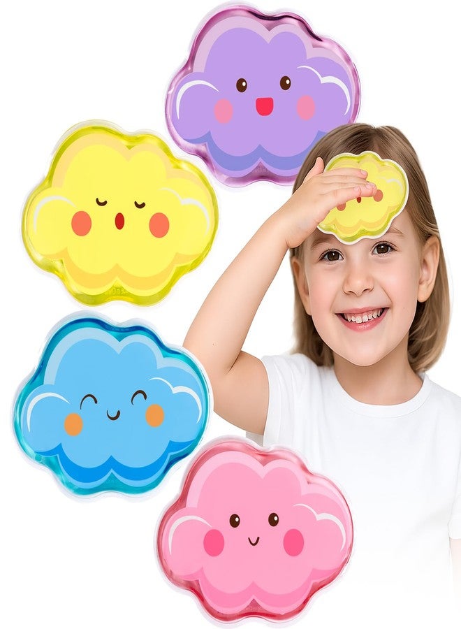 هيلف كمادات ثلج للأطفال من هيلف، كمادات ثلج قابلة لإعادة الاستخدام للأطفال الصغار، كمادات جل ملونة ساخنة وباردة لتخفيف آلام الأطفال والرضع، والكدمات، والإسعافات الأولية، عبوة من 4 قطع - Image 1