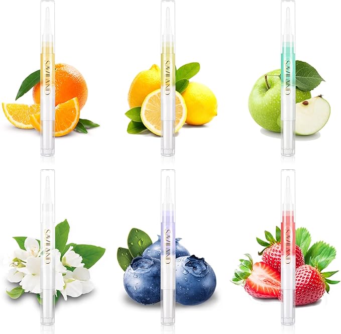 Saviland 6Pcs Cuticle Oil Pen Cuticle Oil for Nail Care Fruity Natural Ingredient Nail Oil Pen for Preventing Cracking and Drying of Nails Manicure Pedicure for Woman - Image 2