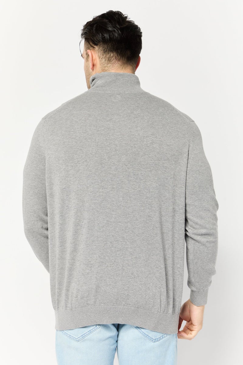 Celio Men Turtle Neck Knitted Sweater, Grey - Image 4