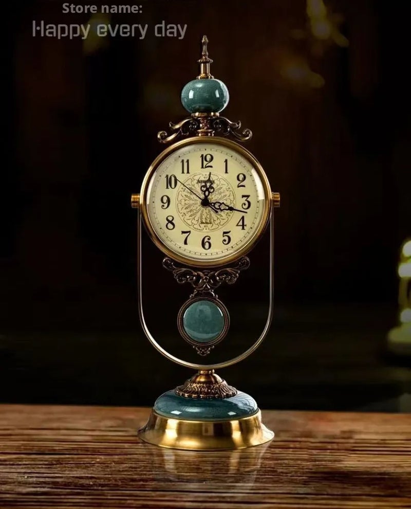 JuTongGuoJi Quartz Desk Clock - Ceramic Retro Design - Image 1