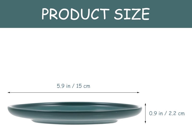 SHOWERORO Ceramic Cat Bowl Anti-Skid Shallow Pet Dish Green Cat Feeding Accessory Protective Neck Design Indoor Pet Supply - Image 2