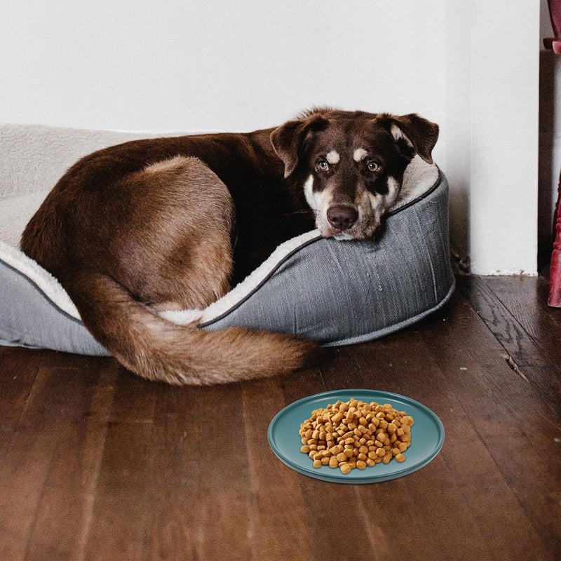 SHOWERORO Ceramic Cat Bowl Anti-Skid Shallow Pet Dish Green Cat Feeding Accessory Protective Neck Design Indoor Pet Supply - Image 4