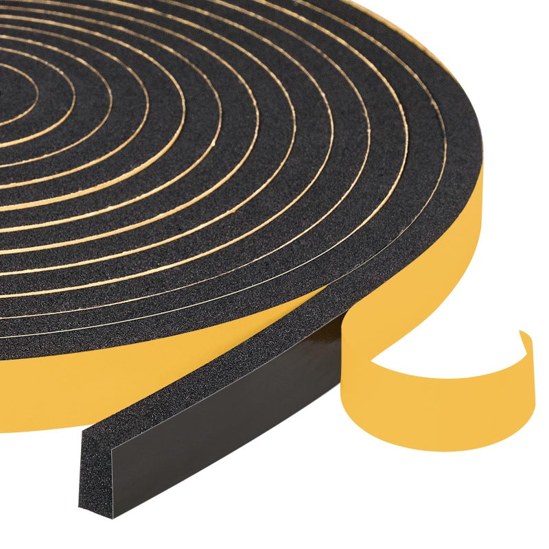 Yotache Weather Stripping Door Seal Strip 12 x 14 inch 2 Rolls x 13Ft New Adhesive Foam Insulation Tape for Door Frames Windows Total 26Ft