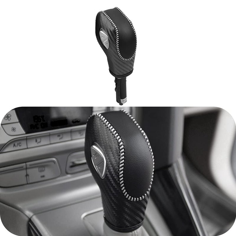 LDYFC Auto Car Leather Gear Shift Knob Cover for Ford EcoSport EscapeFusionCMax Energi WagonFiestaFocusTransit Accessories
