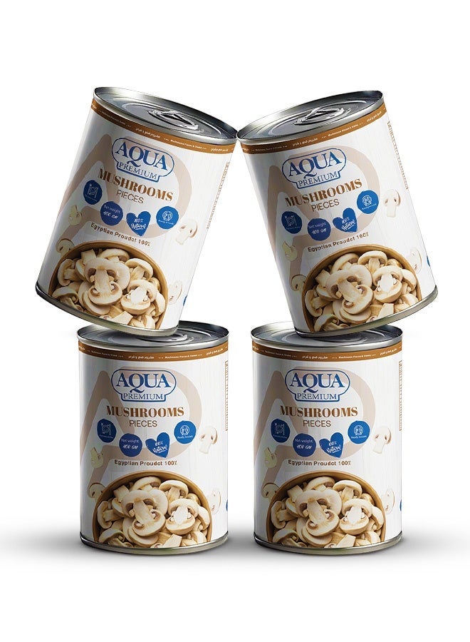 AQUA PREMIUM Mushrooms easy open 400grams Pack of 4 - Image 1