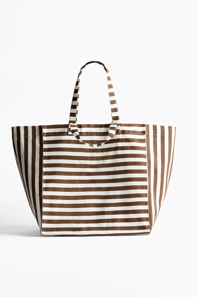 H&M Cotton canvas beach bag