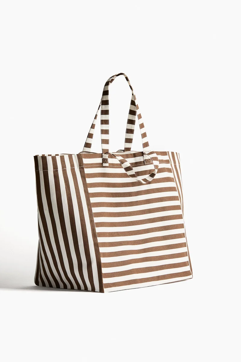 H&M Cotton canvas beach bag