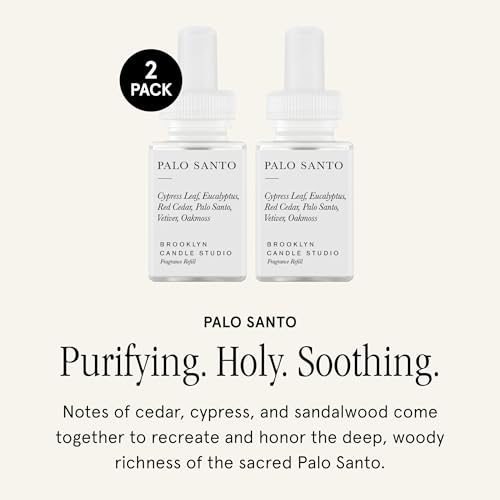 Pura & Brooklyn Candle Studio Home Scent Refill - Smart Air Diffuser - Up to 120-Hours of Luxury Fragrance per Refill - Home Essential - Clean & Safe Diffuser Fragrance - 2 Pack, Palo Santo - Image 2