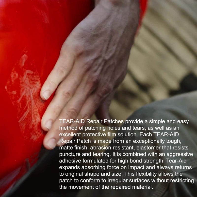 TEAR-AID Inflatable Repair Kit, Type B Clear Patch Kit for Vinyl and Vinyl-Coated Materials, Use for Inflatable Bounce House, Boat, Waterslide, Air Matress & More, Yellow Box, 2 Pack - Image 4