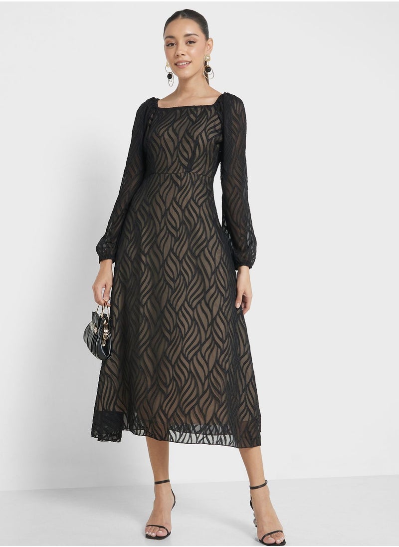 ELLA Puff Sleeve Lace Dress  - Image 1