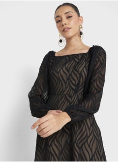 ELLA Puff Sleeve Lace Dress  - Image 3