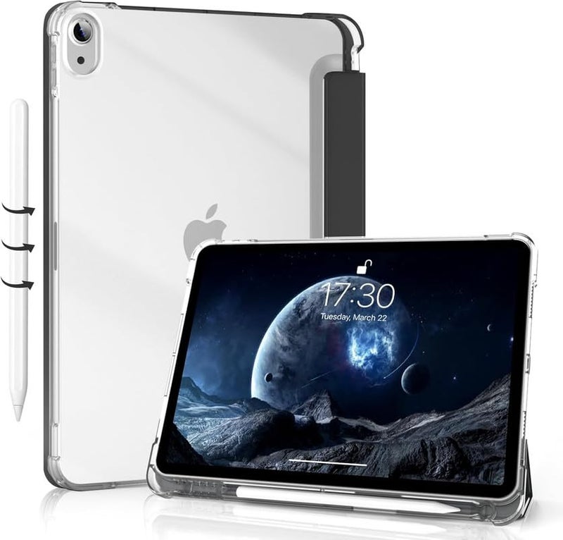 Boxome Tablet Case Cover for Apple iPad 10.2 inch (7th|8th|9th Gen) [Auto Sleep/Wake Cover] [Pencil Holder] [Trifold Stand] [Frosted Back] - Black - Image 2