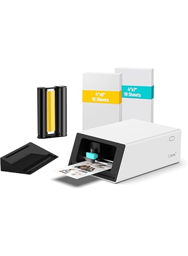 Liene PixCut S1 Color Sticker Printer & Cutting Machine - All-in-One Sticker Maker for DIY Crafts, Custom Labels & Gifts. Thermal Dye-Sublimation Photo Printer, 300 DPI, Precise AI Auto-Cutting - Image 1