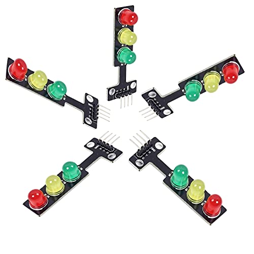 Adeept 5PCS Mini Traffic Light LED DC 5V 5mm Display Module for Arduino Creative DIY Project Kit, Raspberry Pi, Traffic Light for Traffic System Model - Image 2
