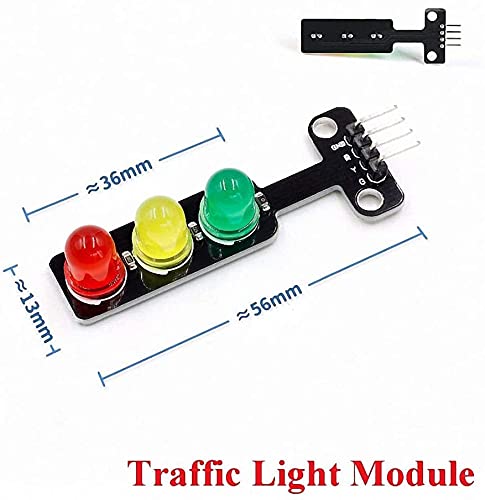 Adeept 5PCS Mini Traffic Light LED DC 5V 5mm Display Module for Arduino Creative DIY Project Kit, Raspberry Pi, Traffic Light for Traffic System Model - Image 5