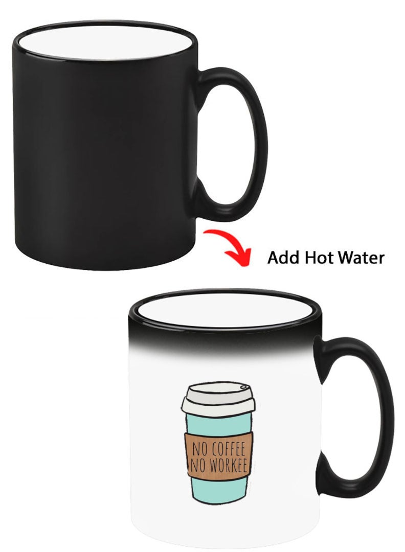 Theodor Color Changing Heat Sensitive Ceramic Mug, Image Revealed When HOT Liquid is Added! No Coffee No work - Image 1