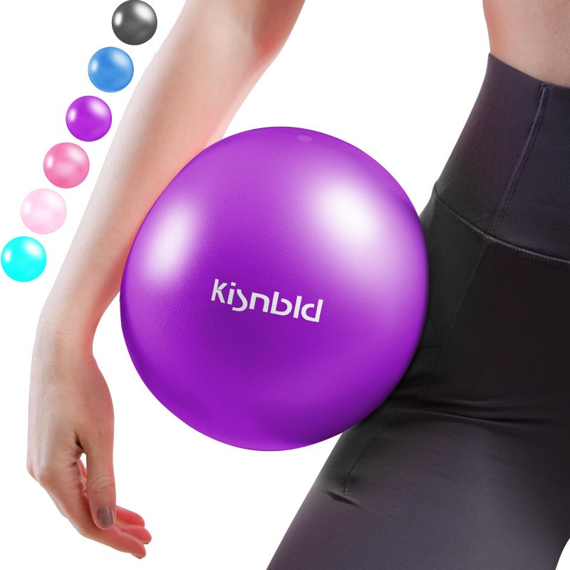 kisnbld Small Exercise Ball, 9 Inch Mini Pilates Ball, Anti Burst and Slip Resistant Mini Yoga Ball for Stability, Fitness, Physical Therapy, Stretching & Core Strength Workout at Home Gym & Office - Image 1