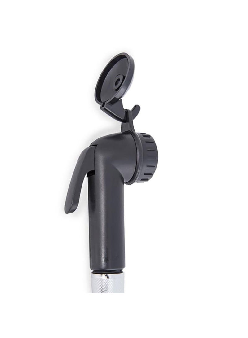 Mkats PVC Shattaf And Hanging Hook 150 cm, Black