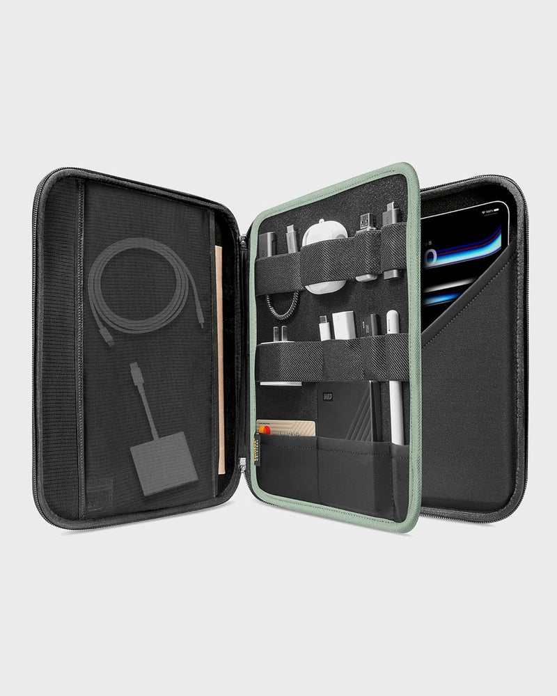 Tomtoc Portfolio Case for iPad Pro 12.9-inch 2018 & 2020, Protective Sleeve with Accessories Pocket, Carrying Storage Bag for iPad Pencil/Adapter/Hubs/Cables/Magic Keyboard Fit Surface Pro 12.3 - Image 2