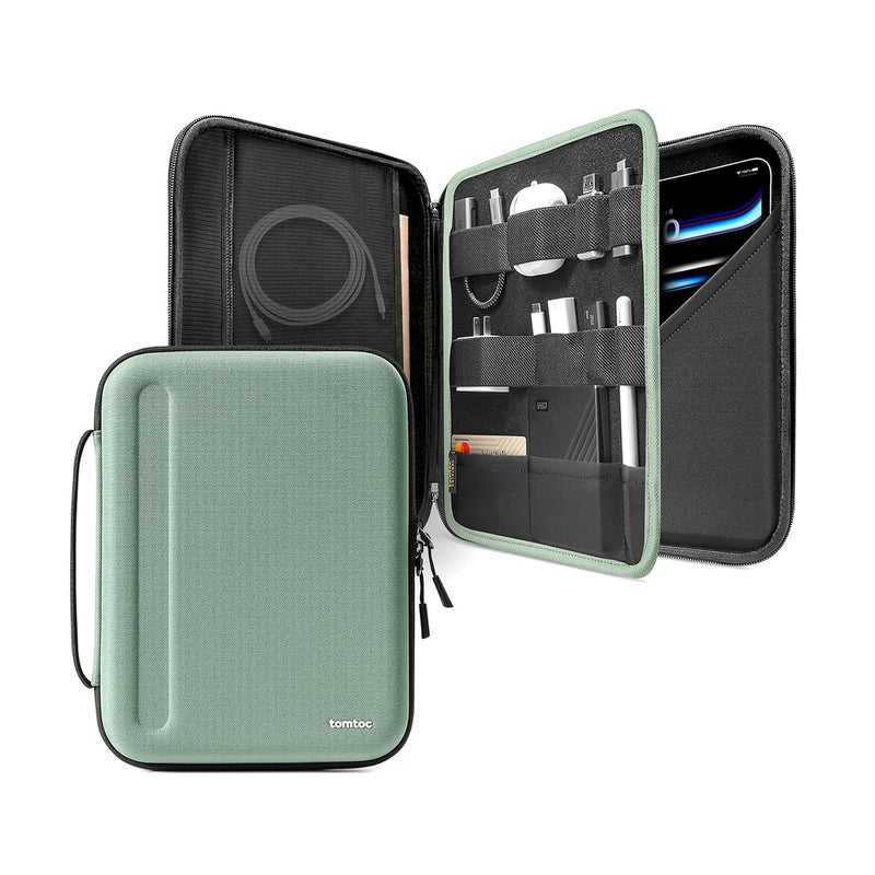 Tomtoc Portfolio Case for iPad Pro 12.9-inch 2018 & 2020, Protective Sleeve with Accessories Pocket, Carrying Storage Bag for iPad Pencil/Adapter/Hubs/Cables/Magic Keyboard Fit Surface Pro 12.3 - Image 1