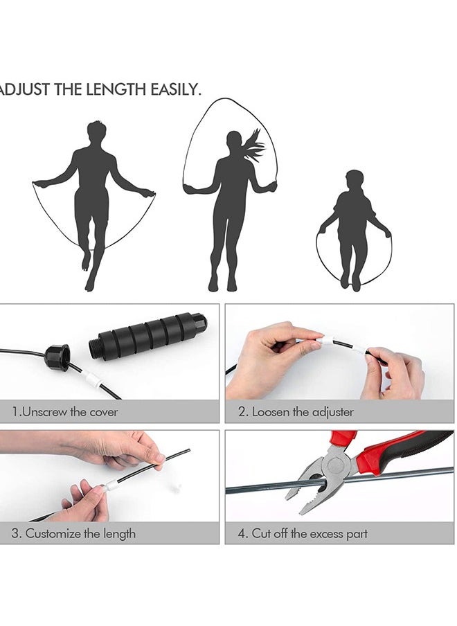 General Jump Rope, Tangle-Free Rapid Speed Jumping Rope Cable with Ball Bearings for Women, Men, and Kids, Adjustable Jumping Rope for Workout,Exercise JumpRope for Weight-loss  - Image 5