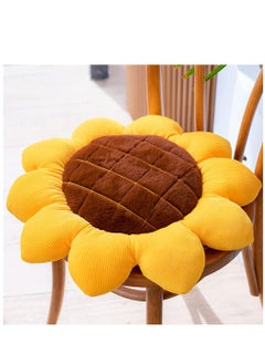 SYOSI Sunflower Flower Plush Pillow, Soft and Comfortable Sunflower Smiley Cushion Colorful Sun Flower Plush for Home Bedroom Shop Restaurant Decor (True Sunflower)  - Image 1