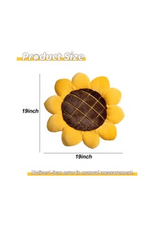 SYOSI Sunflower Flower Plush Pillow, Soft and Comfortable Sunflower Smiley Cushion Colorful Sun Flower Plush for Home Bedroom Shop Restaurant Decor (True Sunflower)  - Image 2