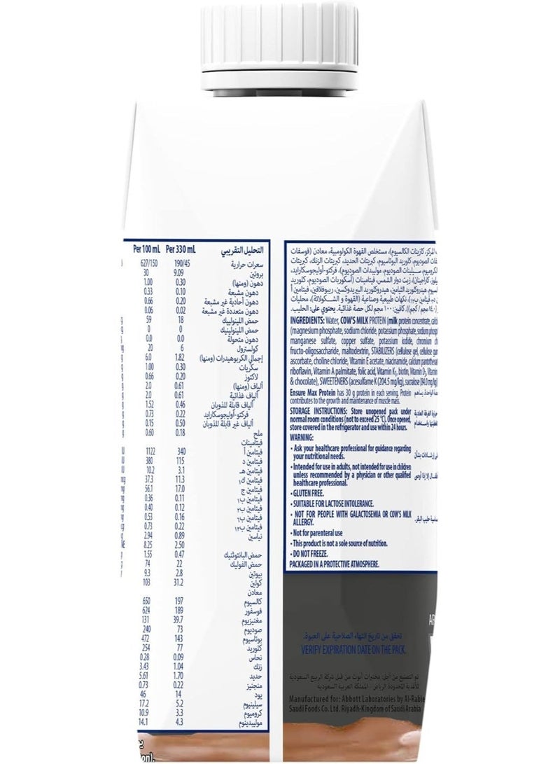 Ensure Max Protein Nutrition Shake Cafe Mocha 330 ml Pack of 12 - Image 3