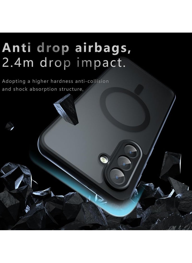 VKL Magnetic Case Compatible with Samsung Galaxy A56 5G Case, Selected TPU Material and Four Corner Airbags Shock and Drop Resistance Cover with Wireless Charging - Image 4