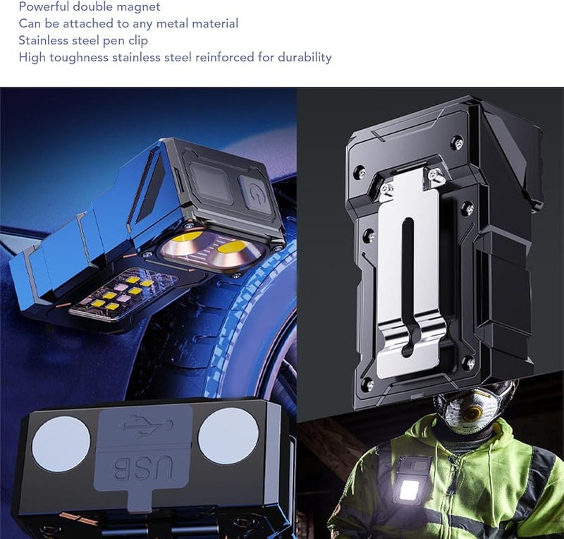 Magnetic Rechargeable COB Flashlight High Brightness For Repairing And Inspection - Image 5