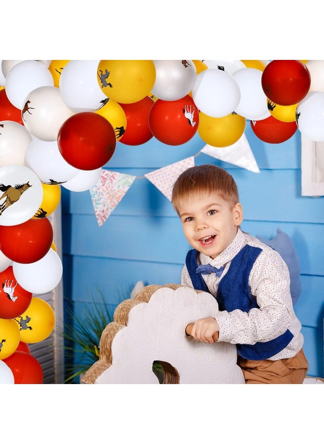 Suilung 40 Pieces 12 Inch Horse Birthday Party Latex Balloons Decorations, Brown White Silver Horse Balloon Horse Racing Theme Decor For Wedding Party Baby Shower Cowboy Party Supplies Indoor Outdoor  - Image 5