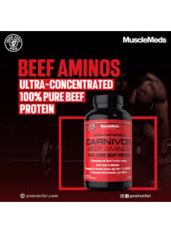 MUSCLEMEDS Carnivor Beef Aminos 300 Tablets 100 Serving - Image 4