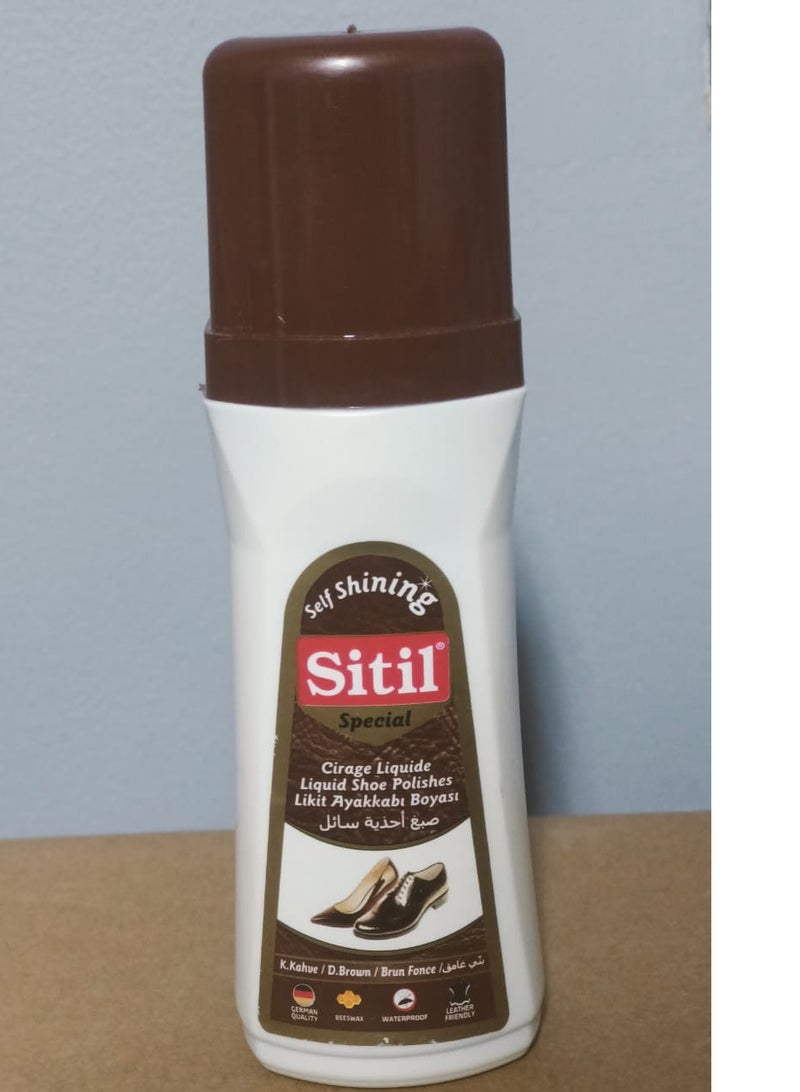 Sitil Self Shining Liquid Shoe Polish - 80 Ml Brown - Image 1