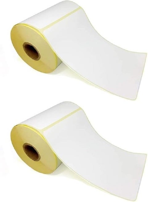 Thermal Paper Stickers for Barcode Printer 10x15cm Address and Barcode Printable Label Sticker- 500 Label Pack Of 2
