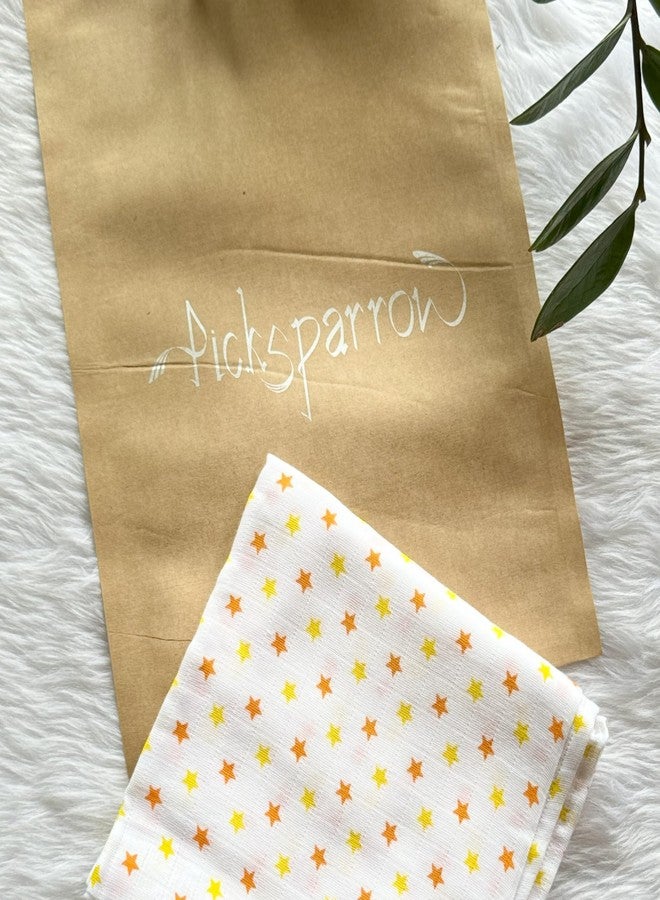 Picksparrow 100% Cotton Newborn Baby Bath Towel/Muslin Swaddle Wrap/Baby Nappy Cloth/Muslin Square/Newborn Essentials(Pack of 3) (70 * 70 cm) - Image 4