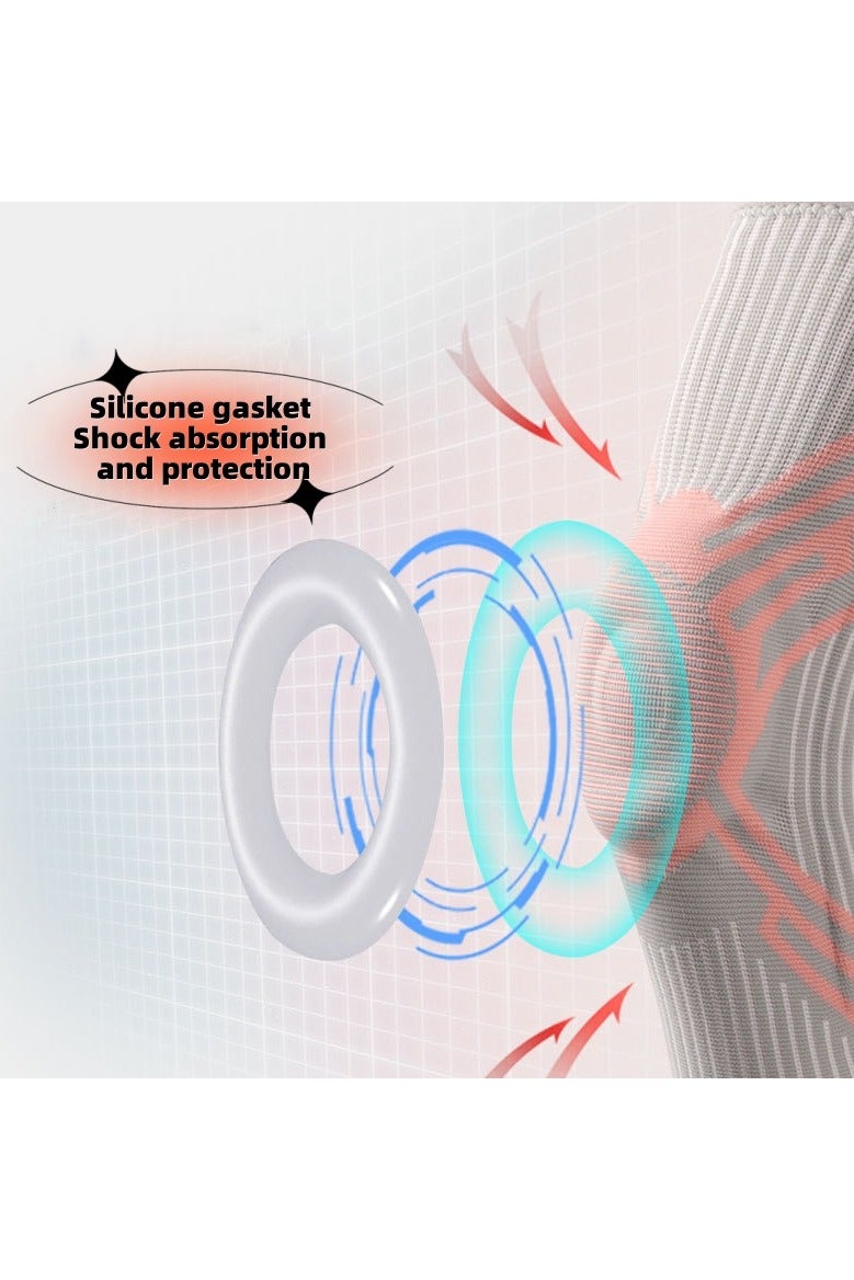 هالامودو Powder Blue 's الحياكة الحرفة المرأة الجري كرة السلة وسائد الركبة، عالية المرونة الساق الناعمة الحماية، غير انزلاق مريحة كرة السلة غطاء الحماية الساق، الرياضة اللياقة البدنية وسائد الركبة -L. - Image 4