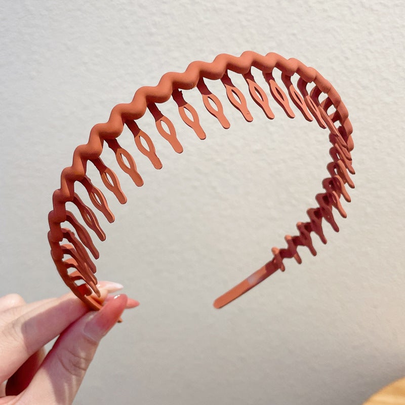 Loquat 2024 Summer Wave Hairband Headwrap Brick Red Wave