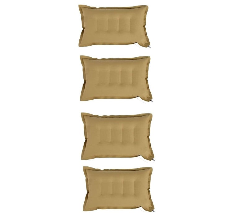 RAV Pack of 4 Cushion Sleeping Bag Backpacking Pillow Soft Comfortable Air Inflatable Travel Pillow Tourist Pillow Sleeping Tourist PillowColor Brown